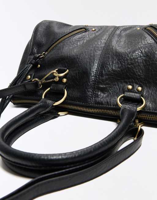 Bershka borsa con zip nera, 3 di 5