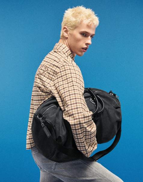 Bershka borsa da viaggio intrecciata nera - view 1