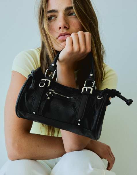 Bershka - Borsa mini nera con fibbia - view 1