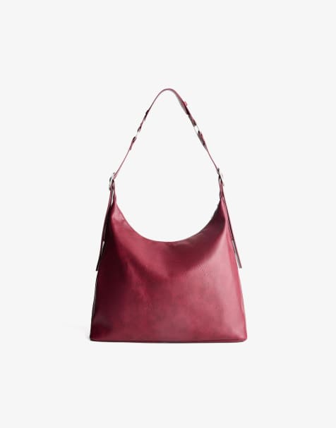 Bershka - Borsa rossa con fibbie - view 1