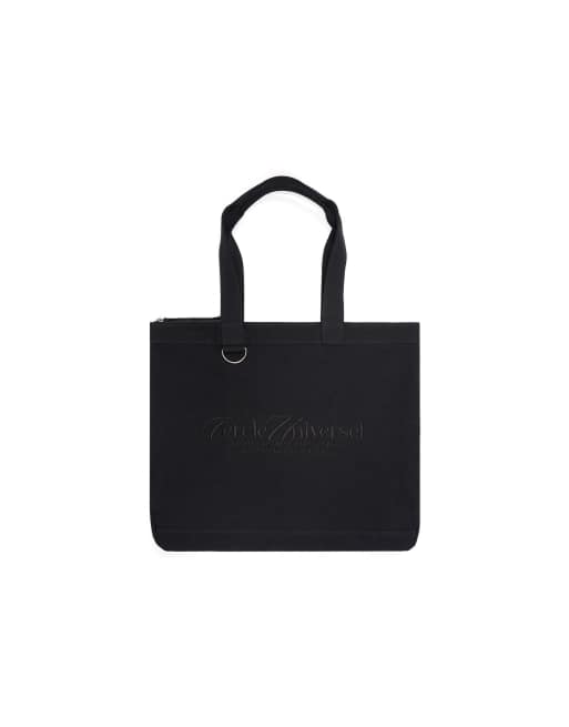 Bershka borsa tote ricamata nera, 3 di 4