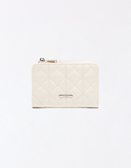 Bershka - Borsellino color écru effetto vernice