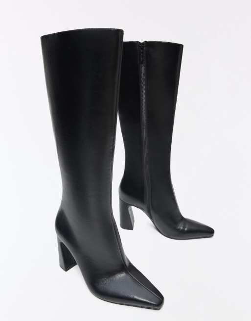 Bershka - Bottes à talon carré - Noir, 6 de 6