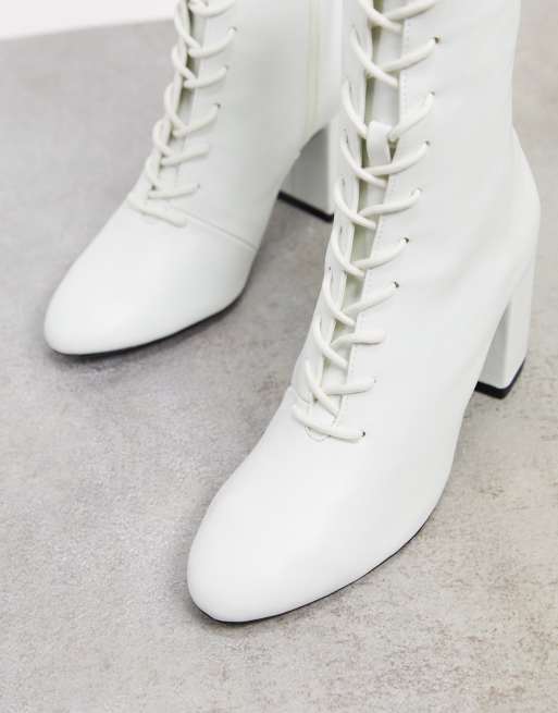 Bottines 2025 lacets blanches