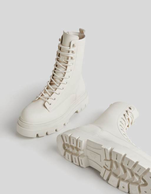 Bershka discount bottes blanches