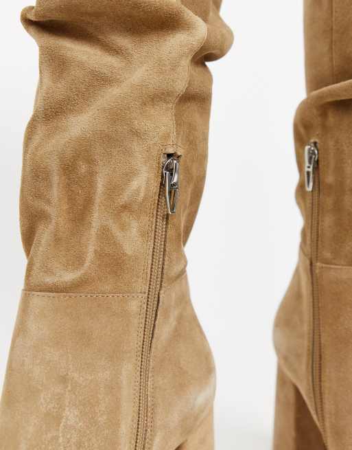 Bottes souples daim femme new arrivals