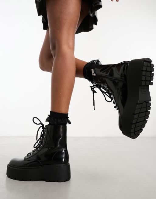 Bottines shop plateforme bershka