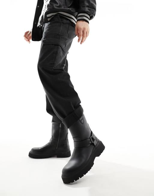Bershka Bottes style motard Noir ASOS