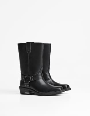 Bershka - Bottes style motard - Noir