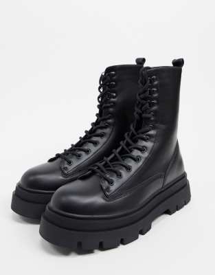bottine noir bershka