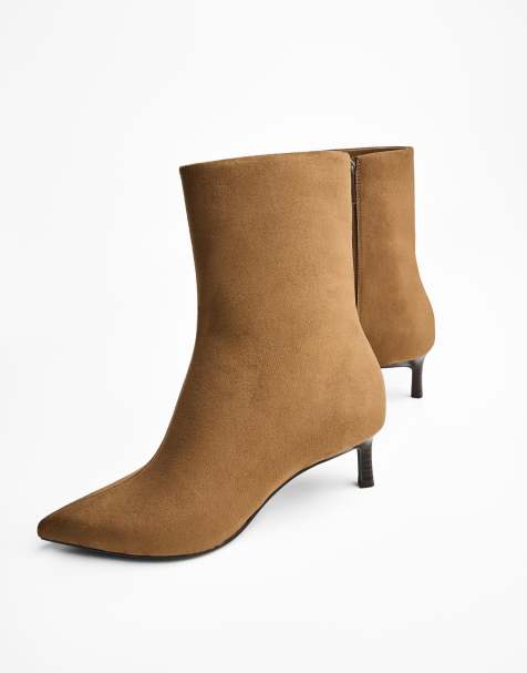 Bershka - Bottines à petit talon - Fauve - view 1