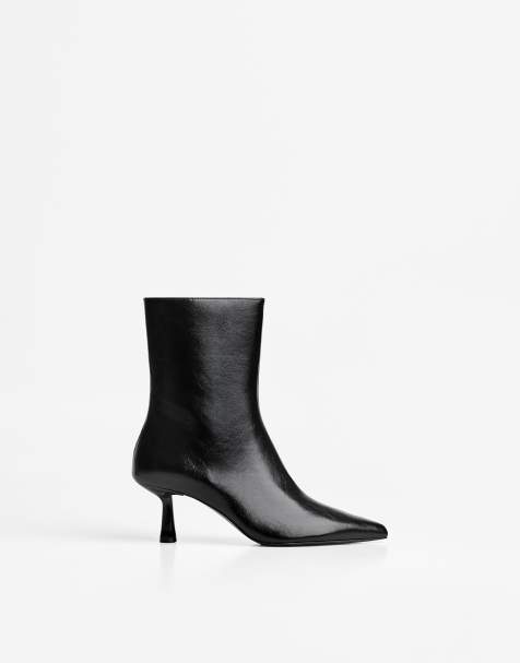 Bershka - Bottines à petit talon - Noir - view 1
