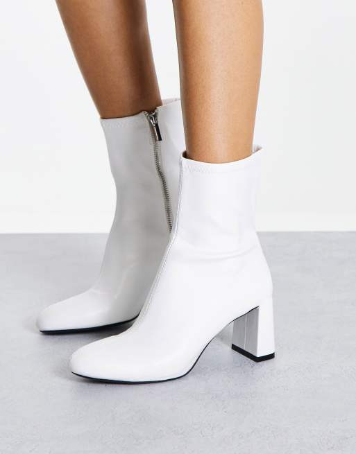 Bottines store blanches bershka