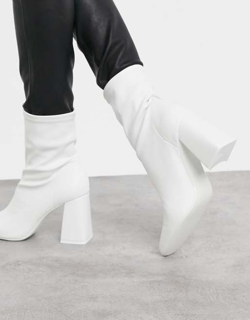 Bottines store blanches bershka