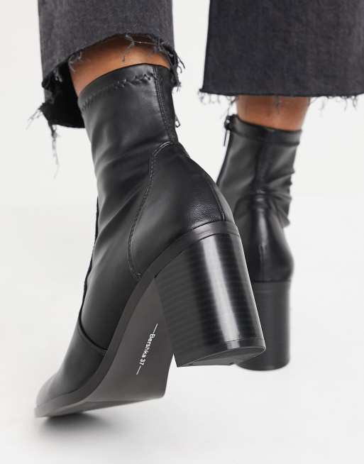 Bershka Bottines talon Noir ASOS