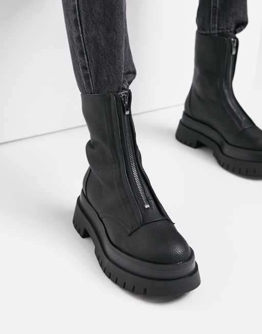 Bottines discount noires bershka