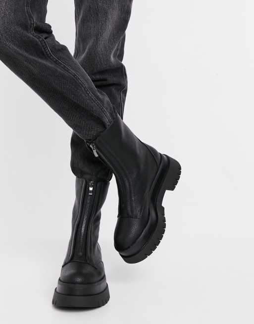 Bershka Bottines Chelsea talon avec fermeture clair sur le