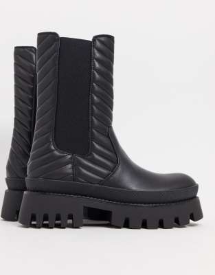 bottine noir bershka