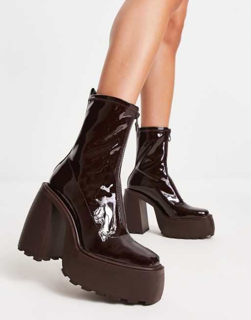 Bottines store vernies bershka