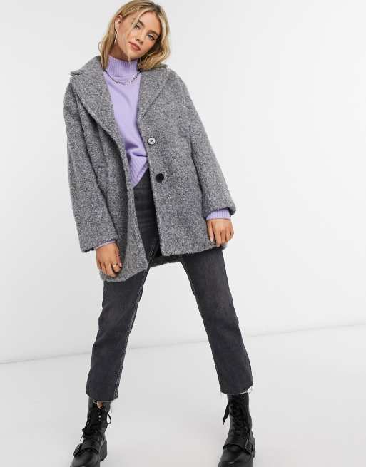 Grey boucle jacket sale