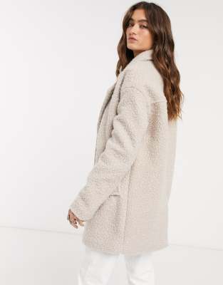 bershka boucle mantel