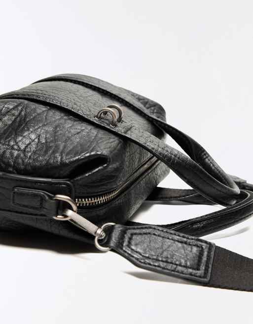 Bershka bowling crossbody-väska i läderimitation i svart, 3 av 5