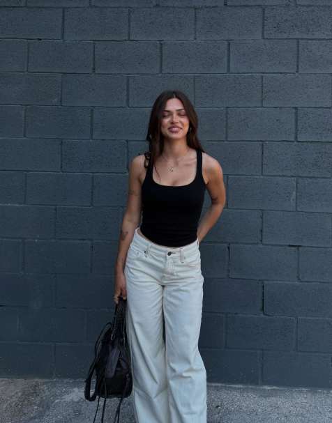 Bershka – Bowlingtasche in Schwarz im Used-Look mit Riemen - view 1