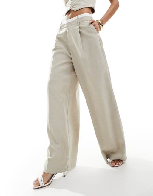 Hit the Breeze Beige Smocked Wide-Leg Pants