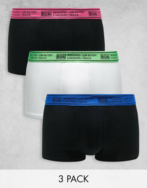 Bershka - Boxers à taille contrastante - Multicolore