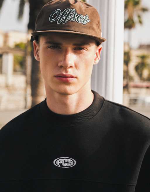 Bershka Boxy crew neck sweatshirt in black, 4 of 7
