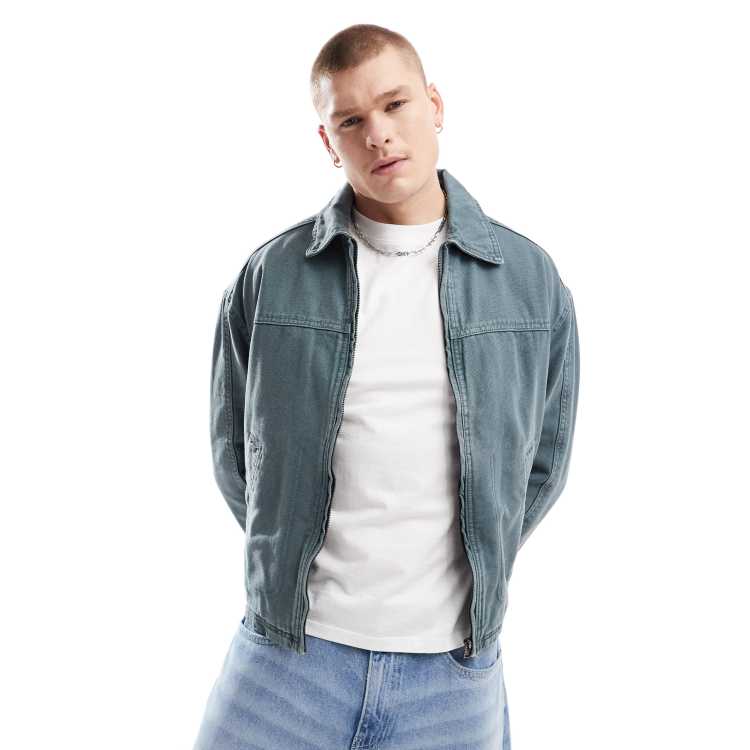 【正規品】Bibiy JOSIE DENIM JACKET Bershka boxy fit denim washed jacket in gray | ASOS