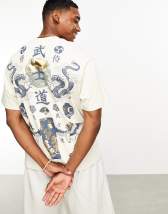 ASOS DESIGN oversized t-shirt in grey with statue spine print | ASOS