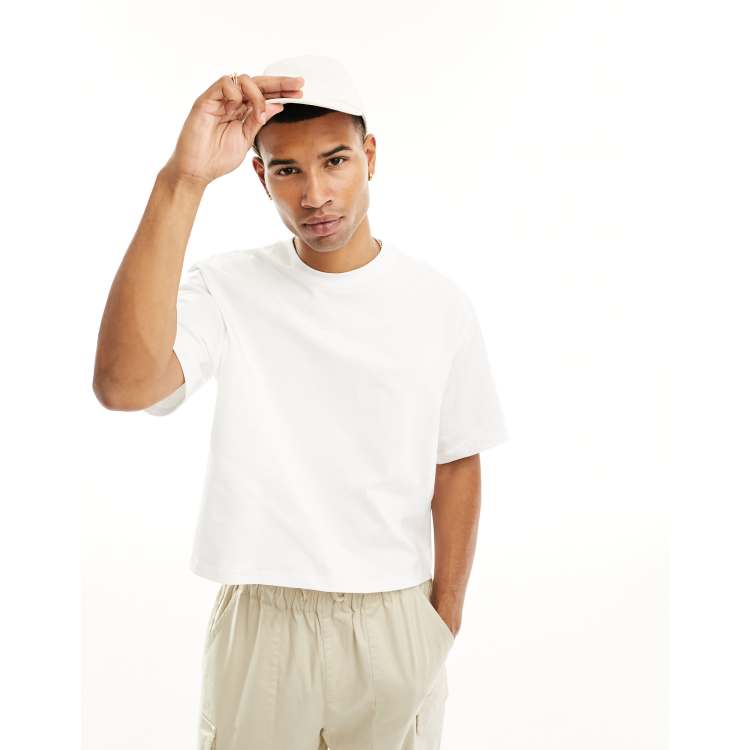 Bershka boxy fit t-shirt in white | ASOS