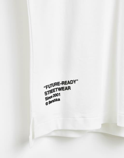 Bershka boxy fit t-shirt in white, 4 of 4