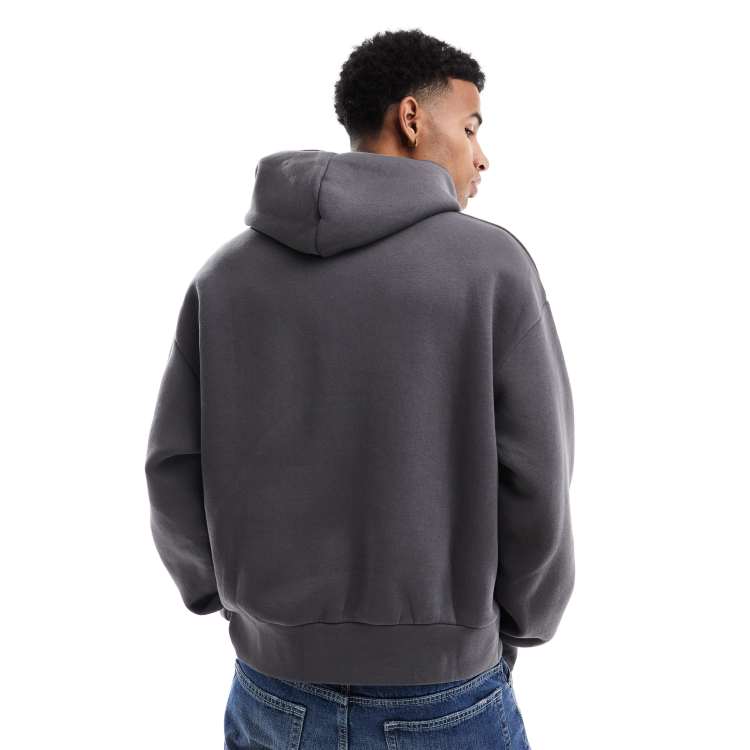 Bershka boxy hoodie in gray | ASOS
