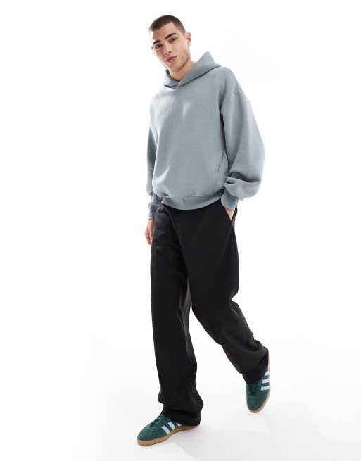 Bershka boxy hoodie in gray