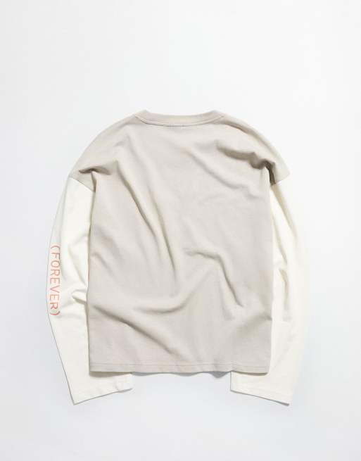Bershka Boxy langærmet T-shirt i mørkegrå, 6 af 6
