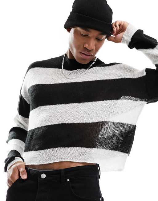 Bershka - Boxy trui met strepen in multi