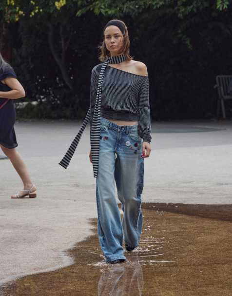 Bershka Boyfriend jeans in blue