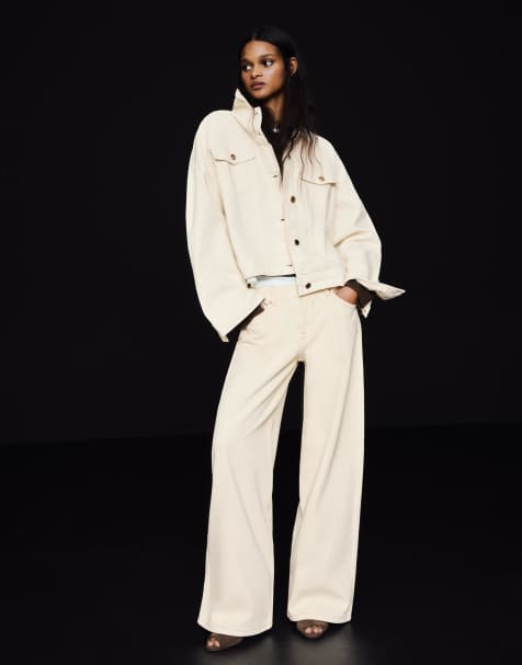 Bershka - Boyfriend jeans in ecru - view 1