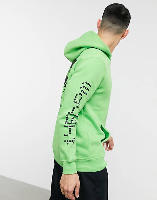 Vervolgen knijpen weefgetouw Bershka BPM hoodie with back print in green | ASOS