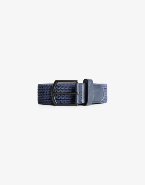 Bershka Braided belt in blue - view 1