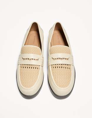  braided loafers in beige