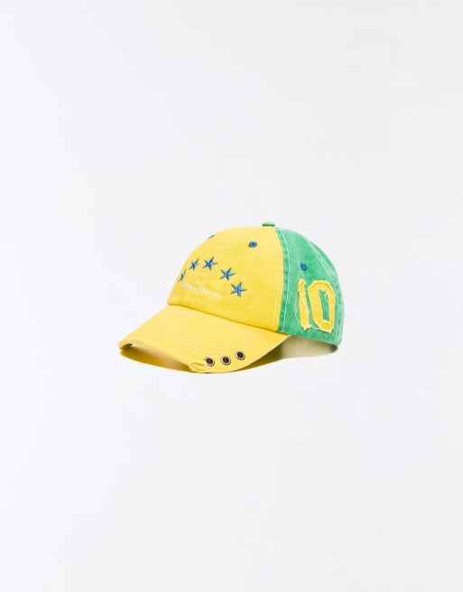 Bershka – Brazil – Gul keps med broderi, 3 av 3