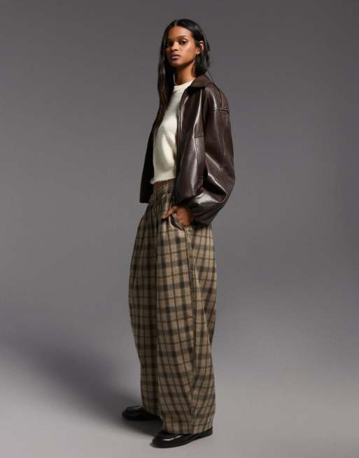 Bershka - Broek met ballonpijpen en print in grijs, 3 van 4