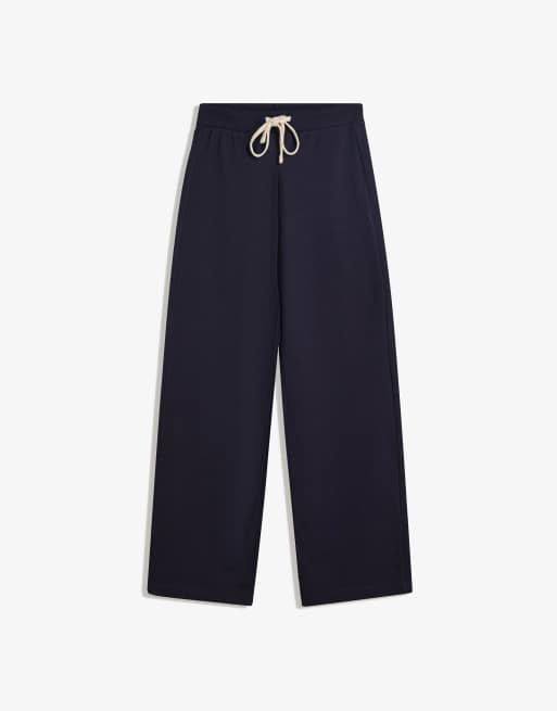 Bershka - Broek van zachte jersey in marineblauw, 2 van 4