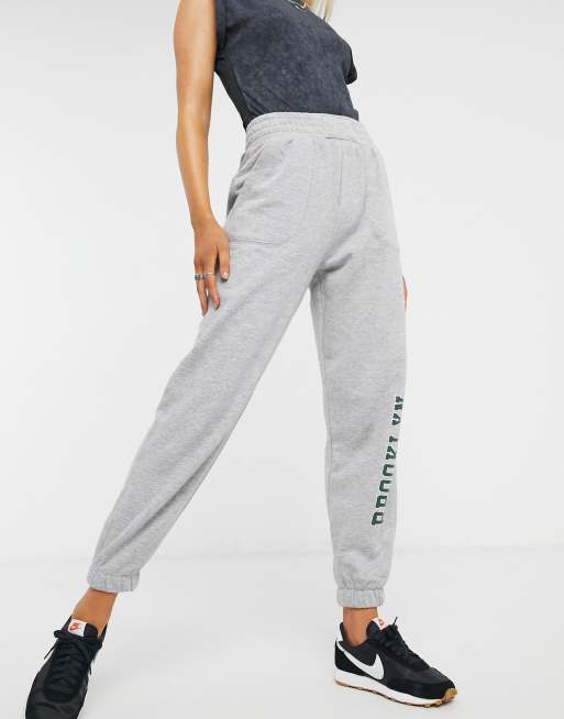 Bershka brooklyn jogger in grey