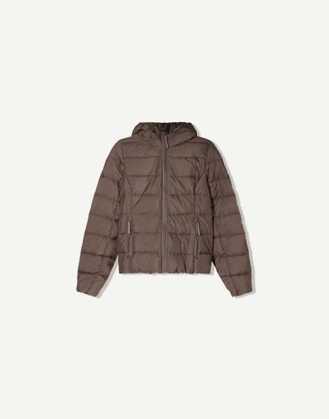 Bershka – Brun, lätt pufferjacka - view 1