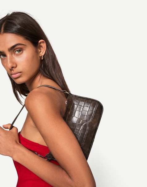 Bershka – Brun, liten axelväska i läderimitation - view 1