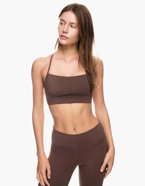 Bershka – Brun, snabbtorkande och andningsbar topp med smala axelband - view 1